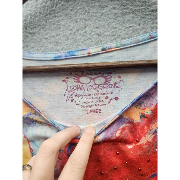 Leoma Lovegrove Ariel Mermaid Graphic Womens Large T-Shirt 95% Polyester 5% Span - Picture 2 of 3